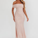 Kailey Off-Shoulder Maxi Dress Spangle Blush