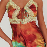 Saga Bust Keyhole Satin Maxi Dress Green