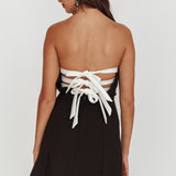 Ginger Strapless Sweetheart Mini Dress Black