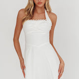 Jovial Halterneck Mini Dress White