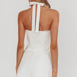 Jovial Halterneck Mini Dress White