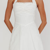Jovial Halterneck Mini Dress White