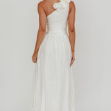 Antheia One-Shoulder Maxi Dress White