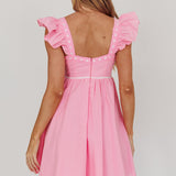 Angels Harp Babydoll Mini Dress Light Pink
