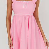 Angels Harp Babydoll Mini Dress Light Pink