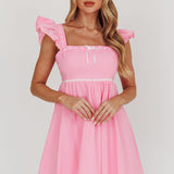 Angels Harp Babydoll Mini Dress Light Pink