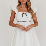 Angels Harp Babydoll Mini Dress White