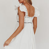 Angels Harp Babydoll Mini Dress White