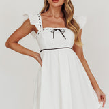 Angels Harp Babydoll Mini Dress White