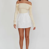 Euphoria Linen Skort White