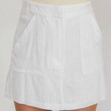 Euphoria Linen Skort White