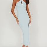 Oracle Halterneck Midi Dress Blue