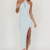 Oracle Halterneck Midi Dress Blue