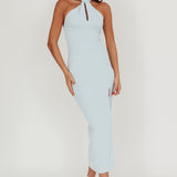 Oracle Halterneck Midi Dress Blue