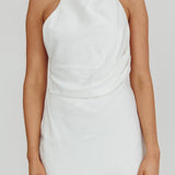 Lyons High Halter Neck Mini Dress White