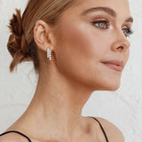 Scorpio Diamante Earrings Silver
