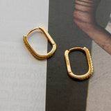 Ark Diamante Hoop Earrings Gold