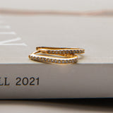 Ark Diamante Hoop Earrings Gold