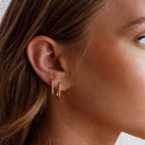 Ark Diamante Hoop Earrings Gold