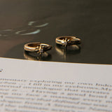 Starlight Diamante Hoop Earrings Gold