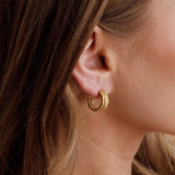 Goldilocks Open Hoop Earrings Gold