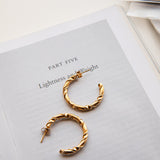 Rachmaninov Open Hoop Earrings Gold