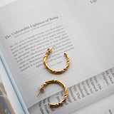 Rachmaninov Open Hoop Earrings Gold