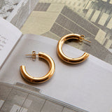 Zayda Open Hoop Earrings Gold