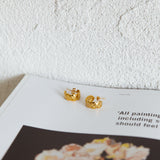 Symphony Woven Open Hoop Earrings Gold