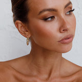 Fate Rope Hoop Earrings Gold