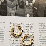 Fate Rope Hoop Earrings Gold