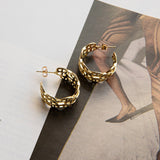 Georgiana Open Chain Hoop Earrings Gold