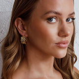 Georgiana Open Chain Hoop Earrings Gold