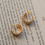 Damian Open Chain Hoop Earrings Gold