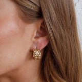Damian Open Chain Hoop Earrings Gold