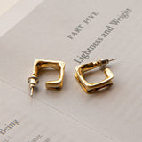 Isis Open Trapeze Hoop Earrings Gold