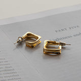 Isis Open Trapeze Hoop Earrings Gold
