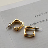 Isis Open Trapeze Hoop Earrings Gold