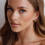 Isis Open Trapeze Hoop Earrings Silver