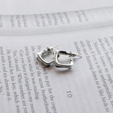 Isis Open Trapeze Hoop Earrings Silver