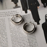 Osiris Hoop Earrings Silver