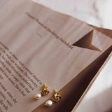 Le Jardin Flower Pearl Earrings Gold