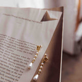 Mercy Pearl & Crystal Drop Earrings Gold