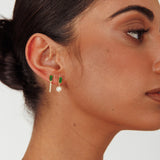 Ireland Gem & Pearl Earrings Gold