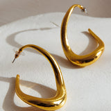 Triumph Hoop Earrings Gold