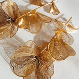 Ruminate Drop Floral Earrings Gold