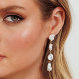 Crescendo Drop Pearl Earrings