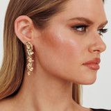 Bella Drop Stud Earrings Gold