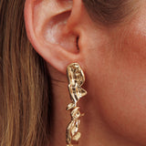 Bella Drop Stud Earrings Gold