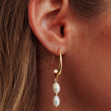 Joslly Drop Pearl Earrings Gold